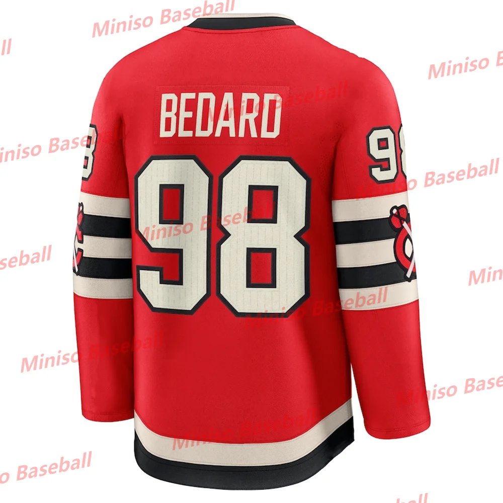 American Disney 3D Printed ·Blackhawks Hockey Men's Chicago Connor Bedard #98 2025 NHL. Classic Premium Player Jersey Adult/KIDS