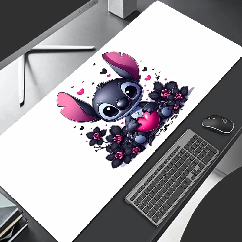 

Kawaii Stitch Mouse Pad Anime Cute Girl Gabinete Gamer Mousepads Computer Desk Mat Keyboard Gaming Accessories Mousepad