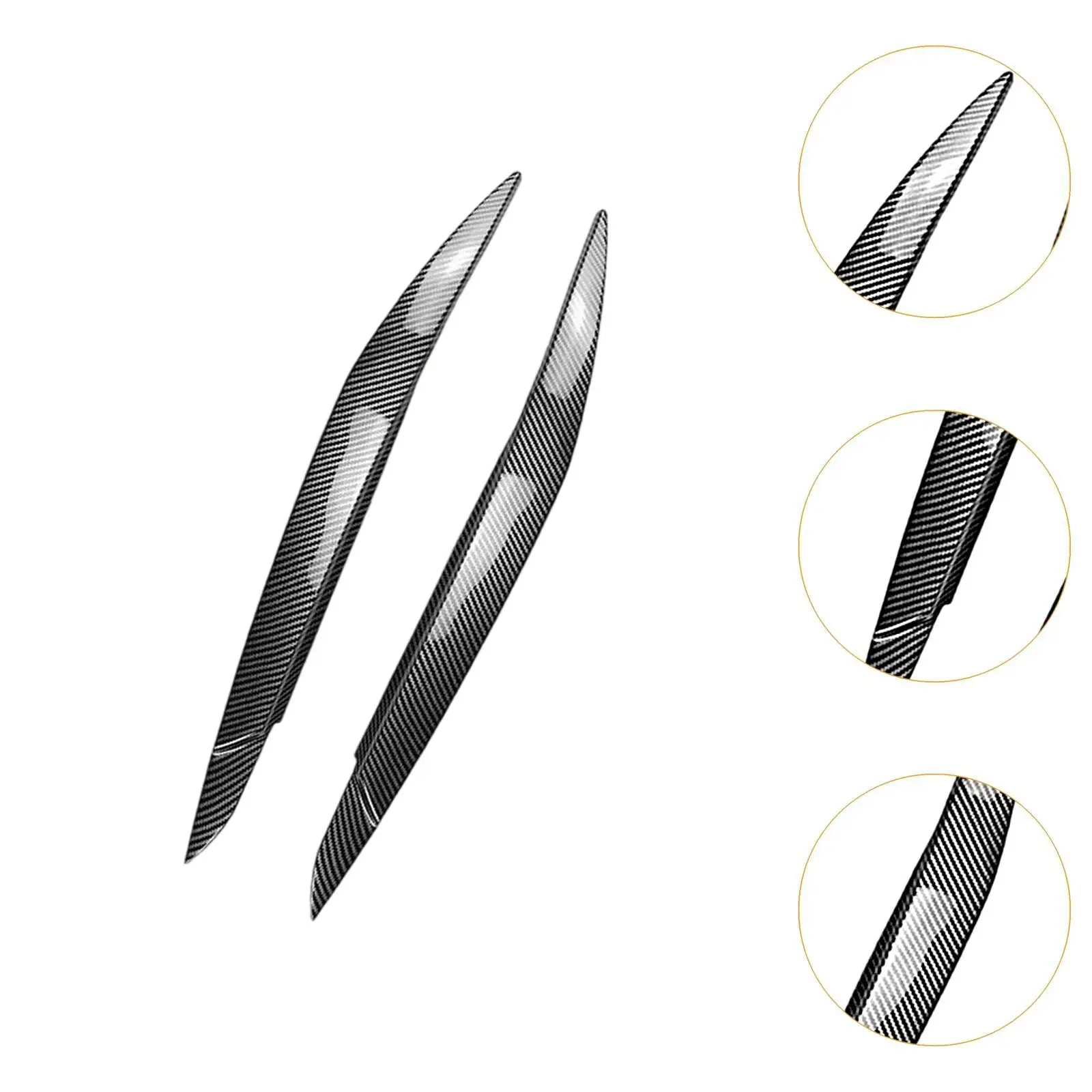 

Car Headlights Eyebrows Headlamp Eyebrow Strips Glossy Black Automotive Accessories Easy Installation Trim Cover for x6