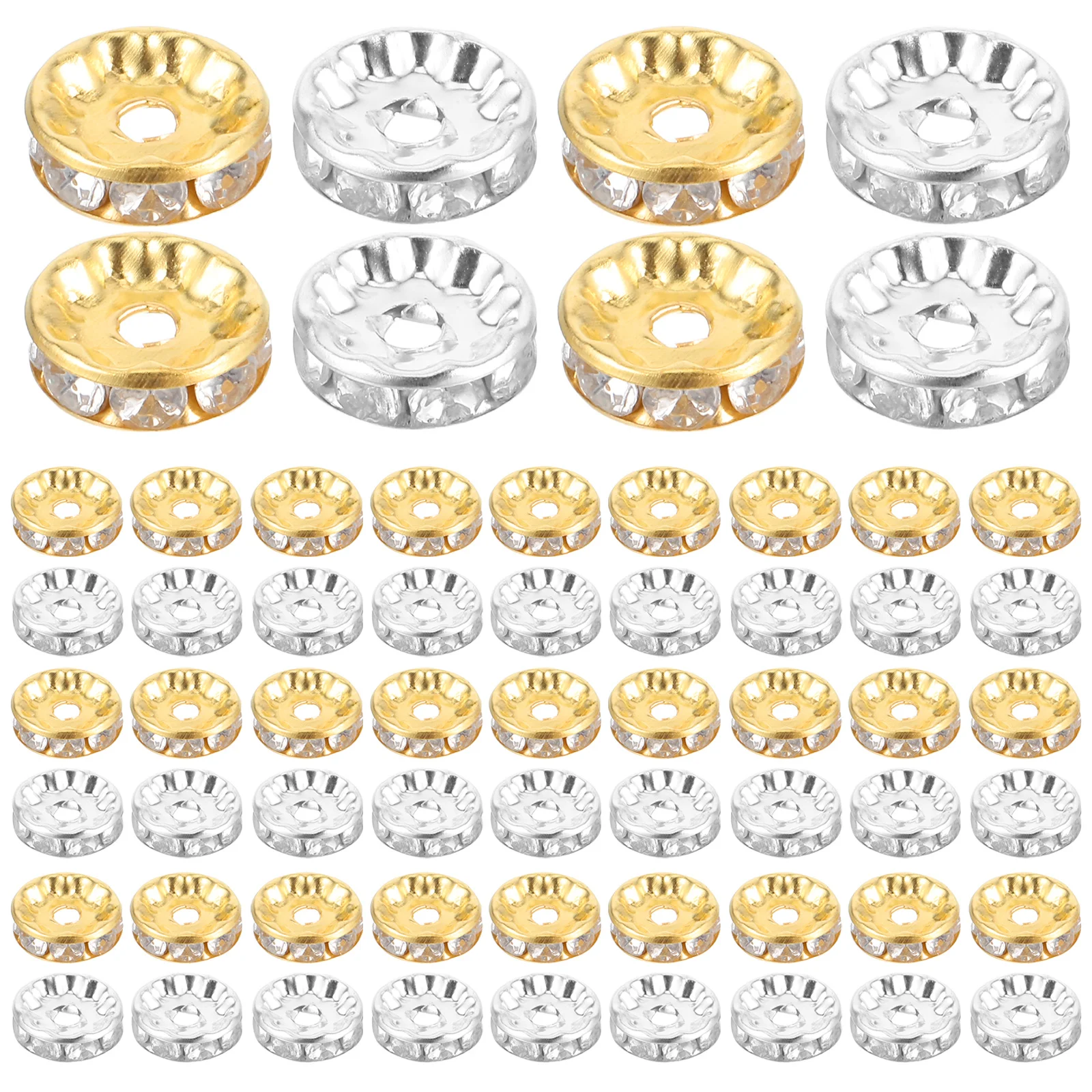 бусины Rondelle со стразами