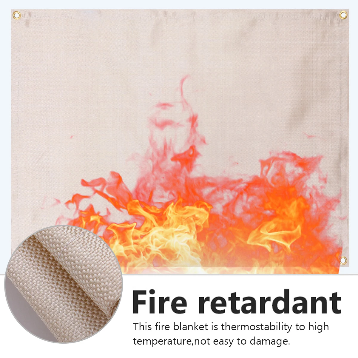 Fire Blanket Flame Retardant Cloth Heat Resistant Glass Fiber For Kitchen Grill Car Camping Outdoor Emergency Survival Bbq Tool