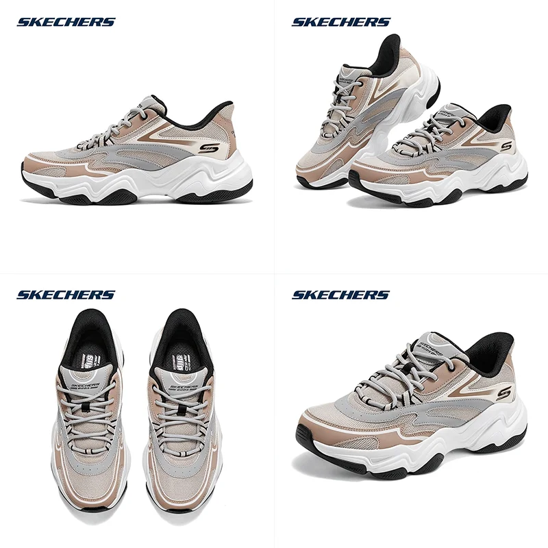 Skechers 118332-NTGY Womens Dad Shoes Thick Sole Casual Sneakers Fashion Daily Walking Footwear