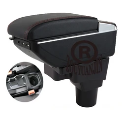 For Chevrolet Aveo Sonic Armrest Box Arm Elbow Rest Centre Console Storage Central Store With Cup Holder USB Interface