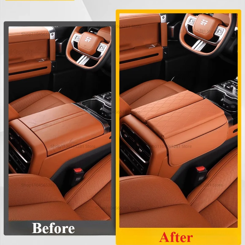 For Chery Jetour G700 2025 2026 Car Armrest Box Height Increase Pad Leather Protective Cover Storage Bag Car Accessories