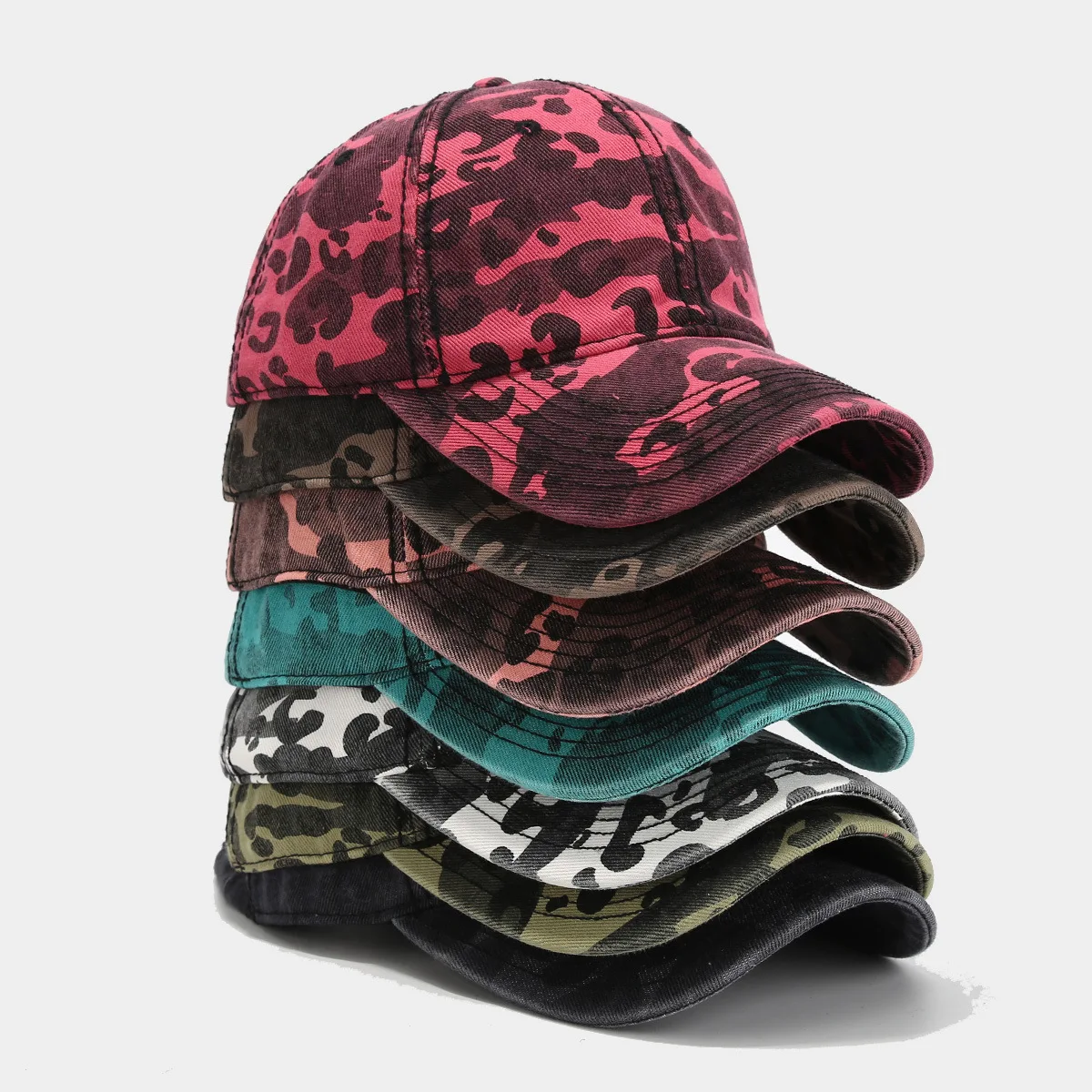 Customized Printed Logo Camouflage Soft Top Baseball Caps Men's And Women's Fashionable Tidal Current Versatile Duck Tongue Hats view 2