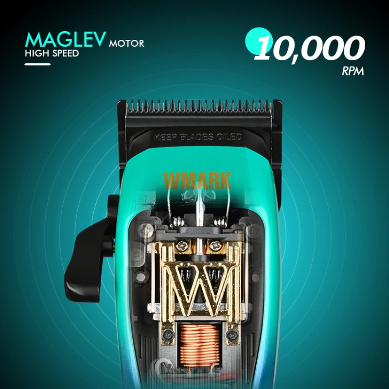 WMARK ماكينة حلاقة شعر احترافية ماكينة قص شعر حلاق ماكينة قص محرك فيكتور 10000 دورة في الدقيقة ماكينة حلاقة كهربائية للرجال NG-X1 POLAR