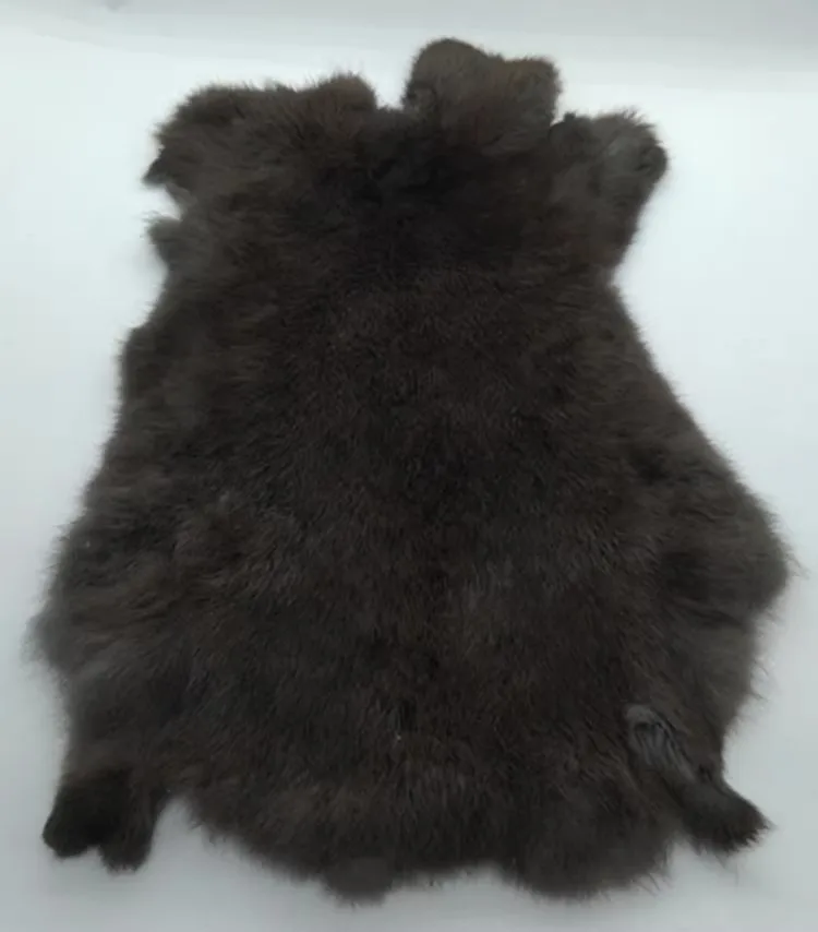 Natural Soft Genuine Rabbit Pelt Real Fluffy Fur Hide Materials For Crafts Whole Piece