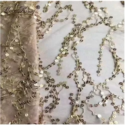 10 Colors 7MM Sequin Tassel Fabric Mesh Embroidered Sequin Fabric Headscarf Dance Dress Stage Fabric Wide:125CM