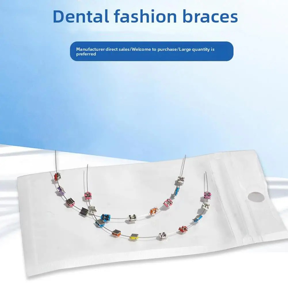 1Pair Temporary Colored Braces Decoration Orthodontic Decorations Ties Health Care Dental Ligature Dental Z7S4