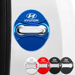 4pcs Car Styling Auto Protect Door Lock Cover Stickers Accessories Case For Hyundai Tucson IX35 I30 Elantra Azera Veracru Emblem