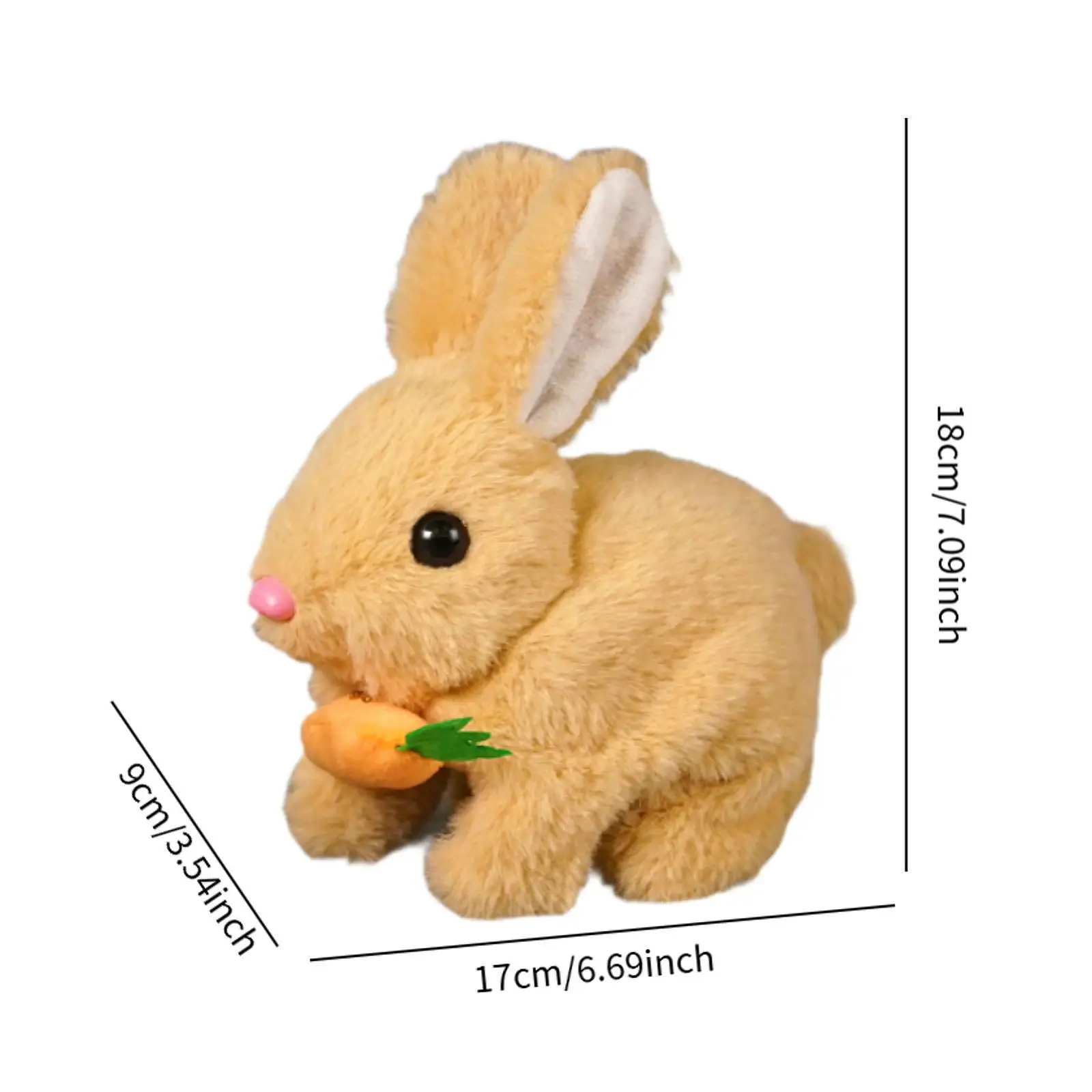 Conejo electrónico interactivo de juguete, conejito de peluche, novedad, decoración del hogar, juguete de peluche para adolescentes, adultos, regalos para niños