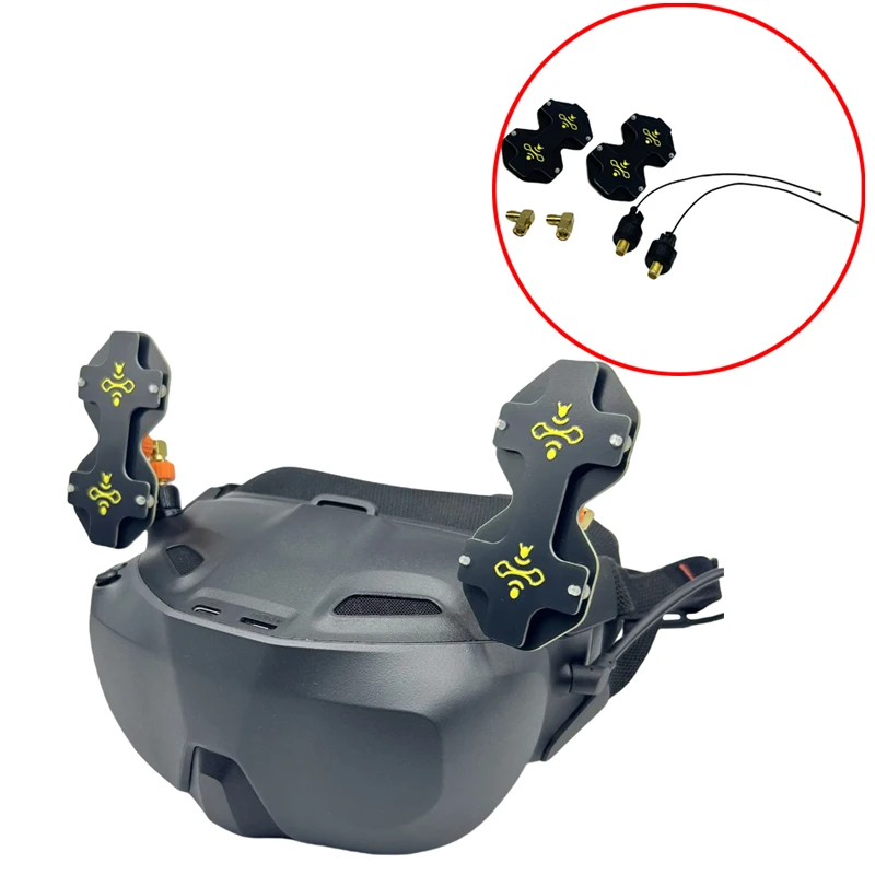 

1Set For DJI N3 FPV Goggles 11dBi 8.5dBi 5.8 GHz Gain Antenna Modified SMA Antenna Cable w Adapter Signal Improving Accessory