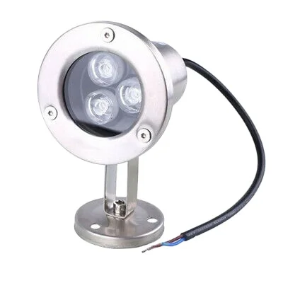 3W mini  LED Underwater Light LED Fountain Light Stainless Steel IP68 Cold white 6000k pool light 12Volt landscape