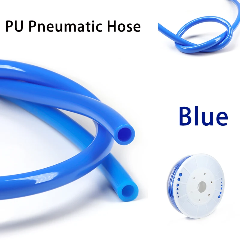 1~10M Blue PU Pneumatic Hose OD 4mm 6mm 8mm 10mm 12mm 14mm 16mm  Pneumatic Tube PU Hose Polyurethane Pipe Air Component Hoses