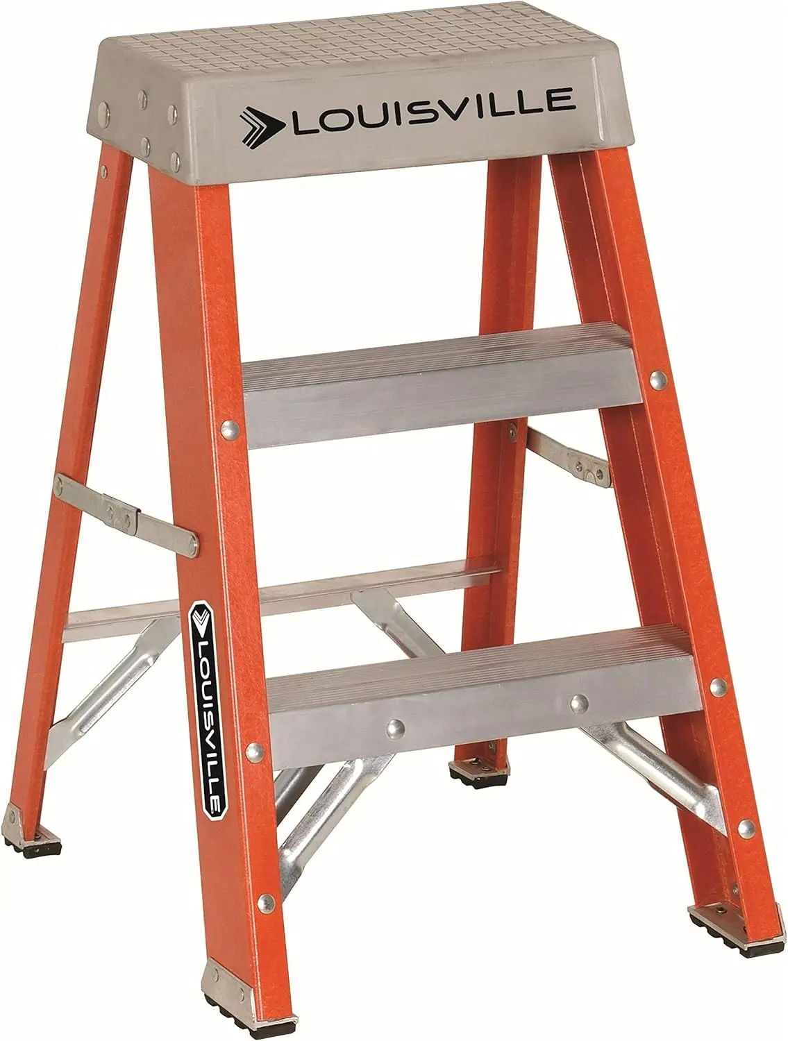 Ladder 2-Foot Fiberglass Step Stool Industrial, 300-Pound Load Capacity, Type IA, FS1502