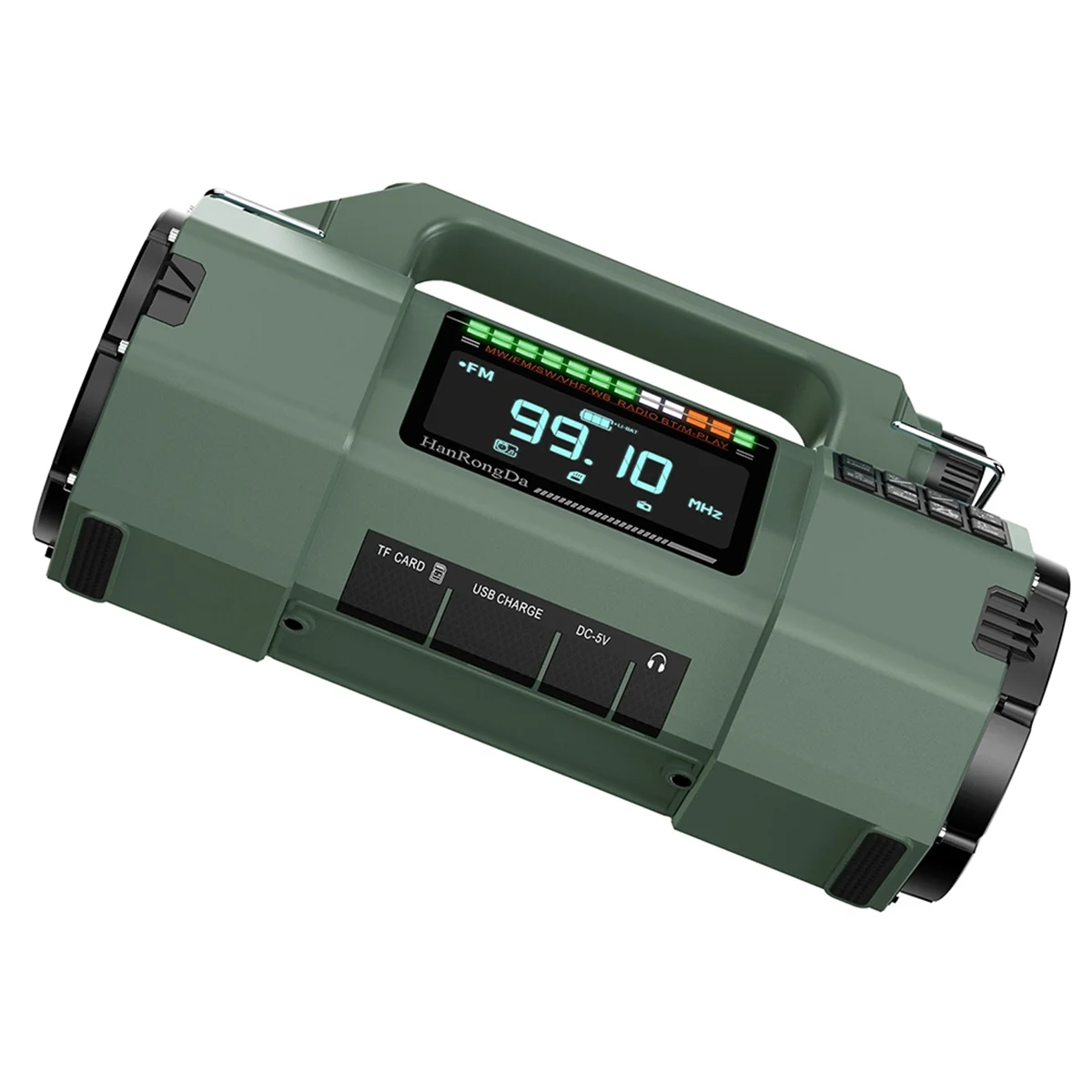M86K جديد -908 راديو كرنك اليد بالطاقة الشمسية كامل النطاق إضاءة الطوارئ المتكلم FM/MW/SW/VHF/ SOS راديو B #3