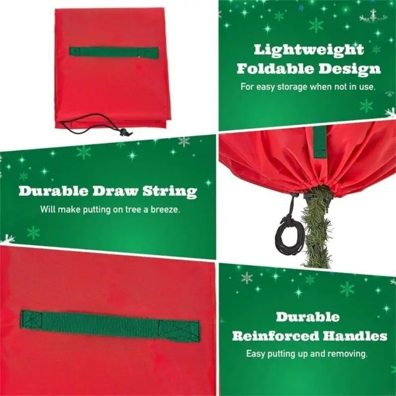 2025 Storage Vertical Christmas Tree Bag, Waterproof and Resistant Protective Cover, Portable Design for 36x25 Inch