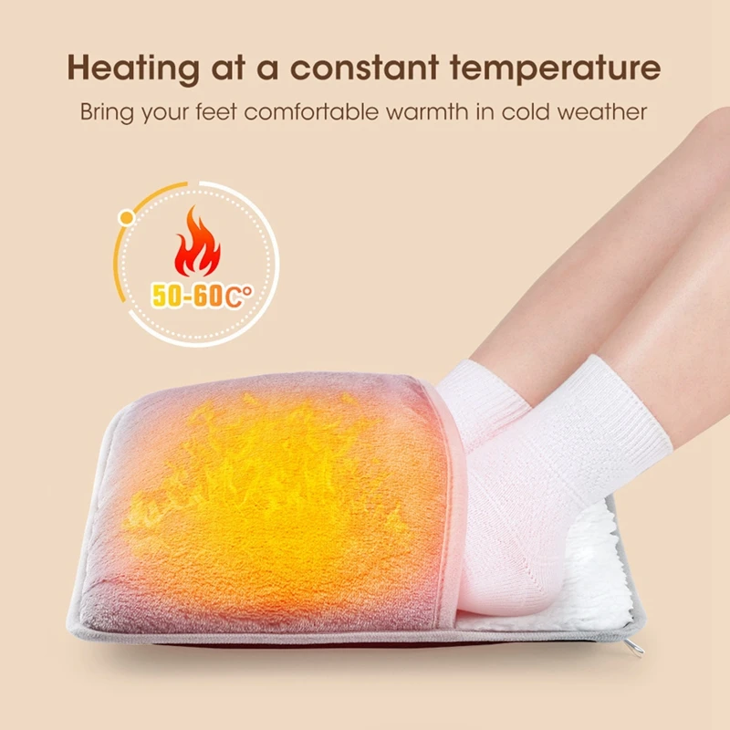 Electric Foot Heating Pad  5V USB Warmer Winter Hand/Foot Warmer Washable   For Home Office Feet Legs Waist  30*30*2.5CM