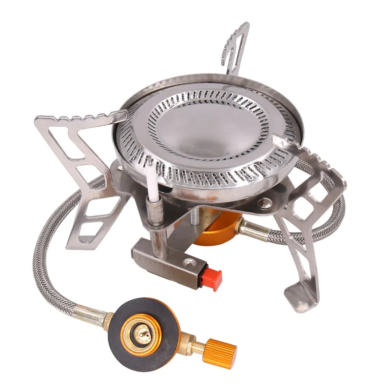 

Outdoor Stove, Portable Camping and Picnic Cookware, Split Type High Fire Stainless Steel Double Ring Combustion Stove