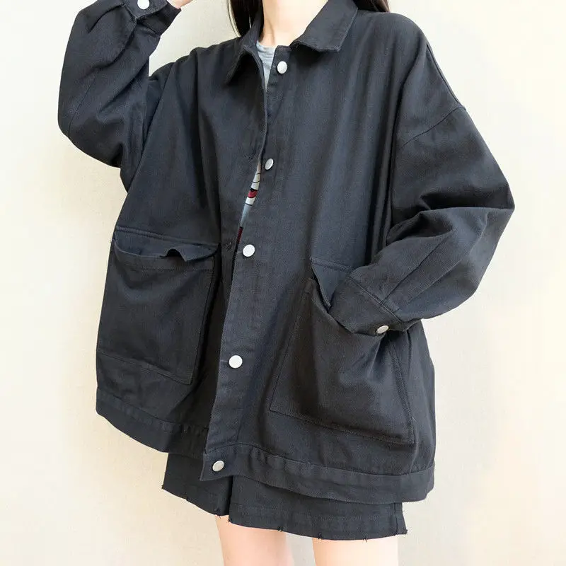 

Autumn And Winter Korean Style Retro Literary Versatile Casual Loose Windbreaker Coat