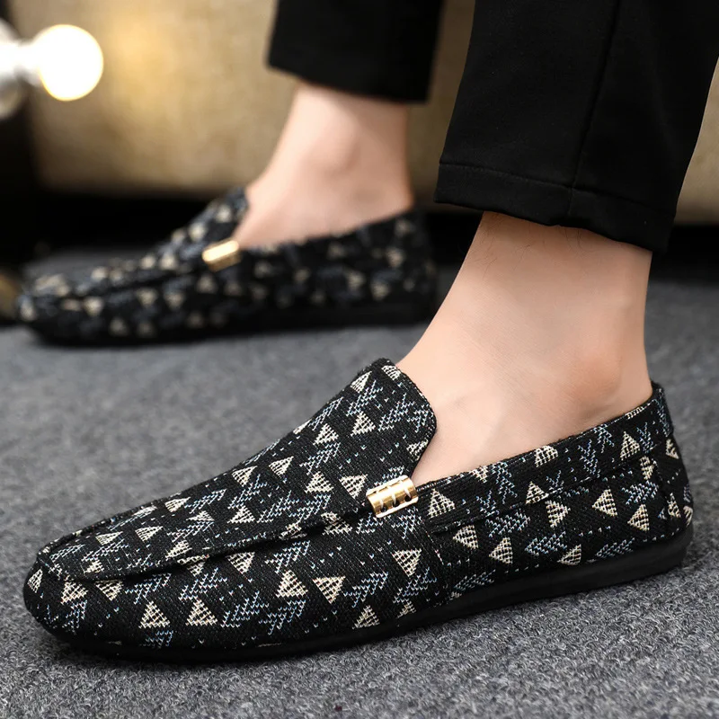 

Мужские лоферы больших размеров 39–45, 46, обувь для отдыха, мягкая замшевая кожаная обувь для вождения, повседневная обувь для ленивых в уличном стиле