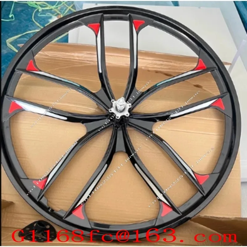 26 Inch Bearing Magnesium Alloy Ten Blade Mountain Wheel Set, Bare Wheel