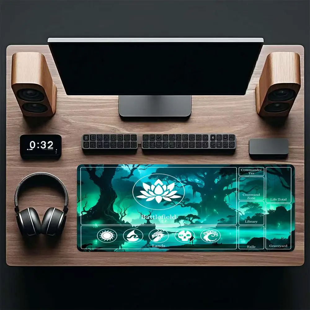 سميكة الألعاب Playmat الغابات ماوس الوسادة TCG CCG اللعب حصيرة Duel منصات المبتدئين بطاقة باتلز قائد لعبة لوحة المكتب مع المناطق
