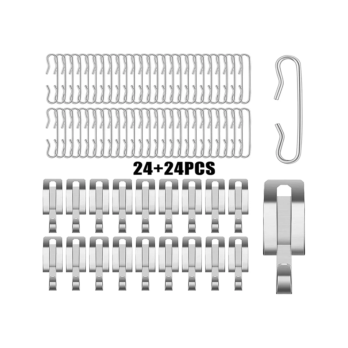 Calor Cable Roof Clips e espaçadores Set, Calha Clips, glacê, 48 pcs
