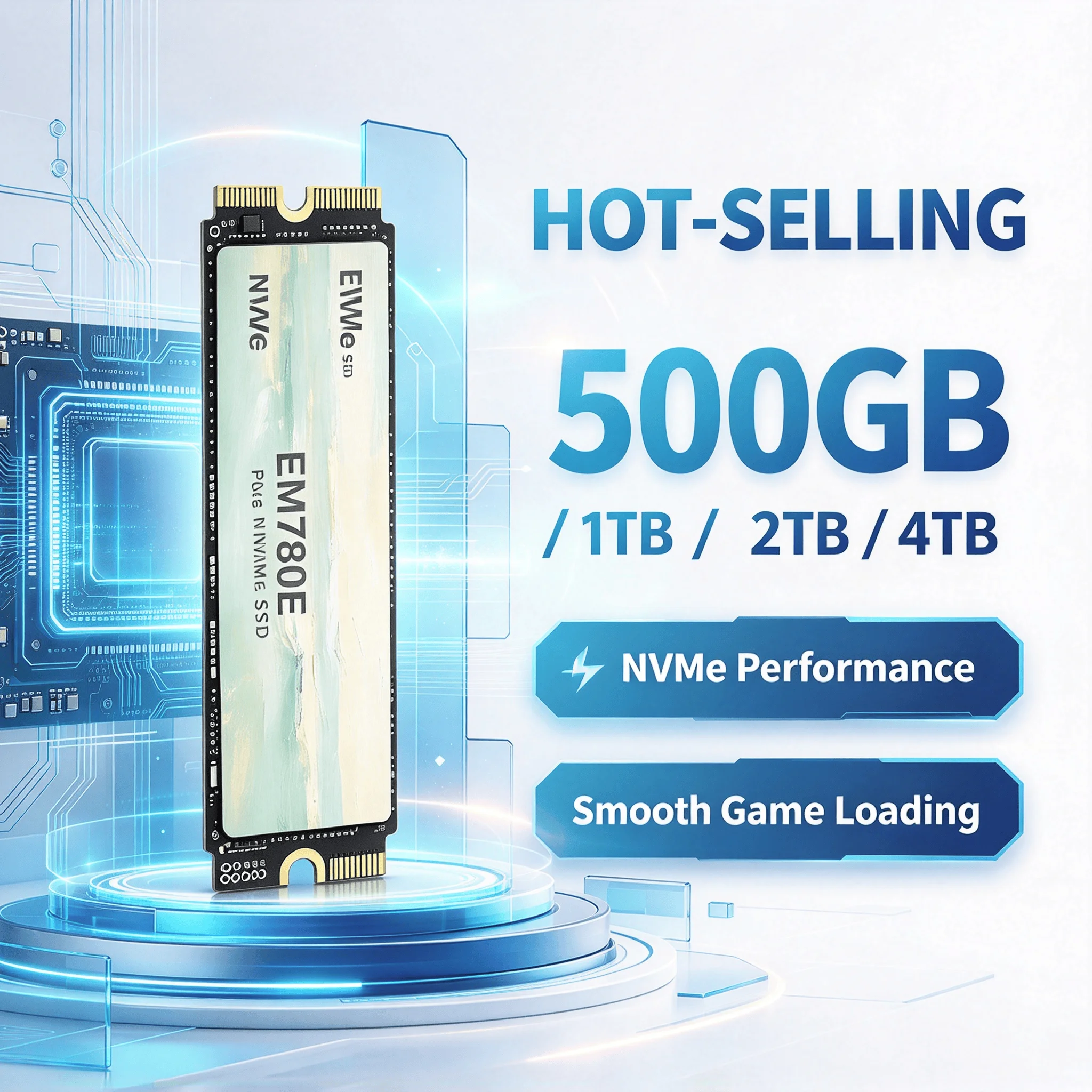 Solid State Drive EM780E M.2 NVMe SSD 500GB 1TB 2TB 4TB Internal for Gaming Office PC Laptop High Speed Gen4 Pro Max