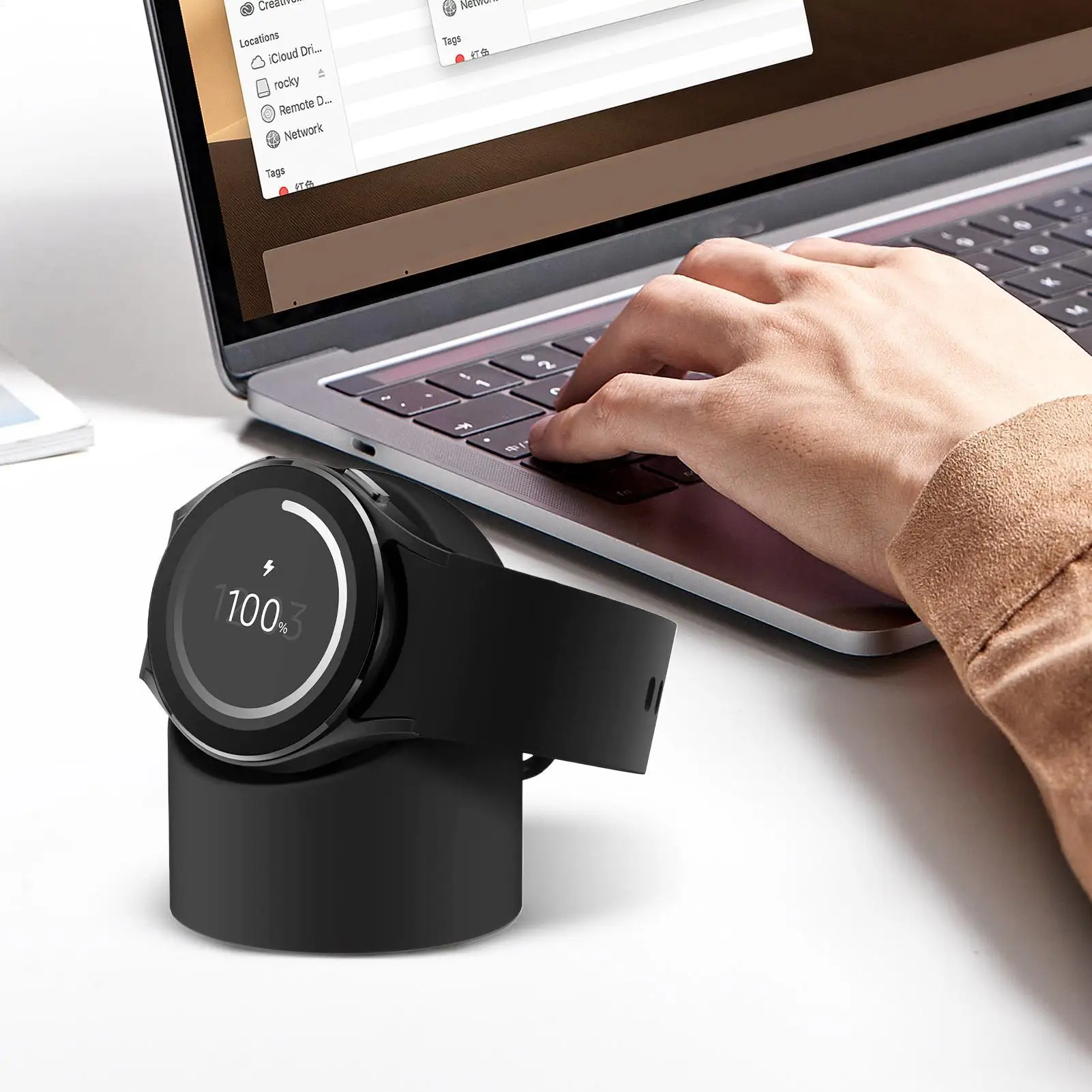 Для Samsung Galaxy Watch5/6/7Pro/Ultra подставка для часов, зарядное устройство, док-станция для часов, силиконовая нескользящая основа, беспроводная док-станция