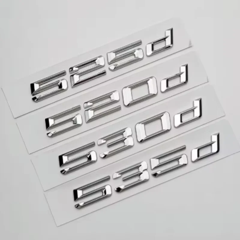 3D ABS Black Logo 520d 518d 525d 523d 528d 535d 530d Emblem Letters Car Trunk Sticker For E60 E34 F10 G30 E39 Accessories