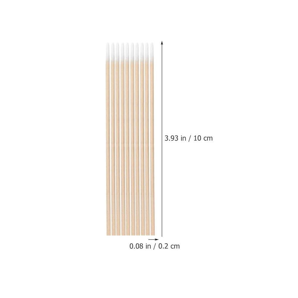 

100Pcs Eyelash Extension Brush Cuspidal Cotton Swabs Micro Brushes for Makeup Wooden Cotton Sticks Home Lash Kit