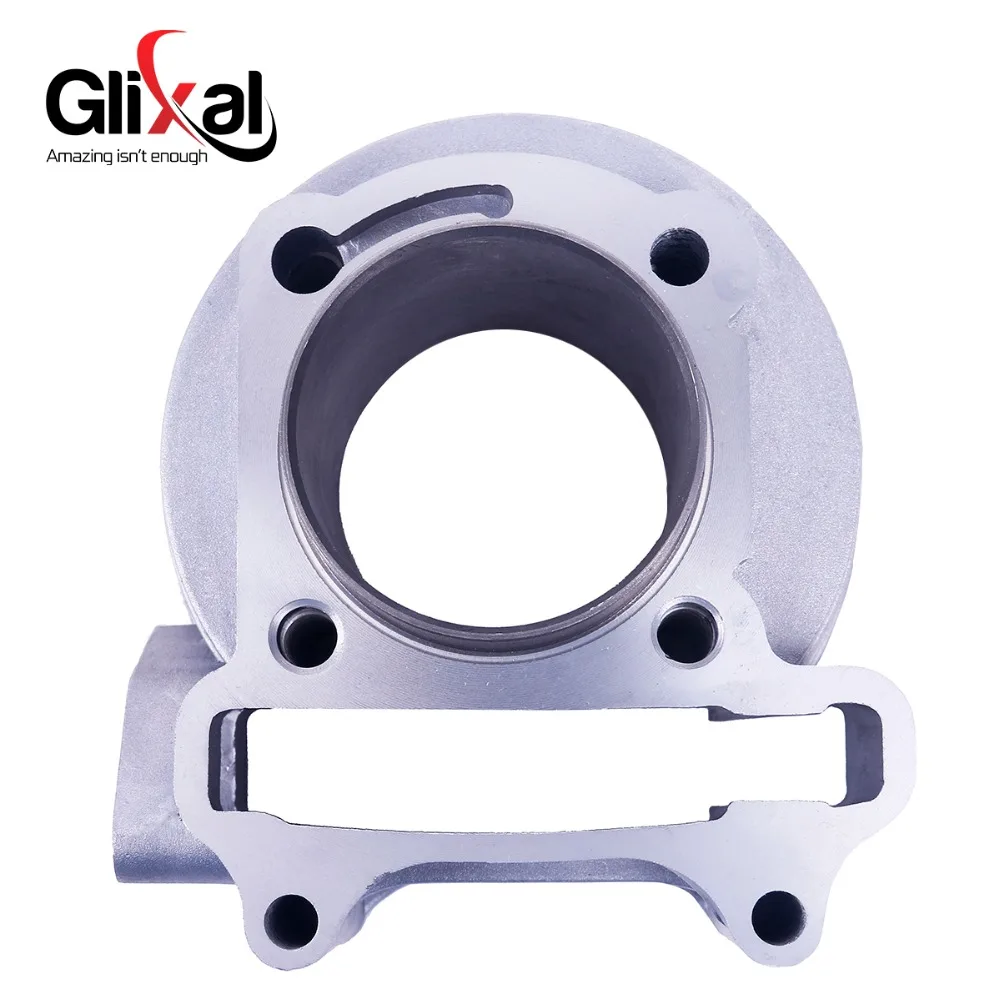 Glixal GY6 100cc 50mm Scooter Engine Big Bore Cylinder Rebuild Kit Cylinder Head assy 4-stroke 139QMB 139QMA Moped (64mm Valve)