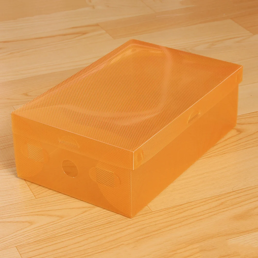 7Pcs Transparent Storage Boxes Locker Storage Boxes Bin Folding Closet Shoes Case for Home