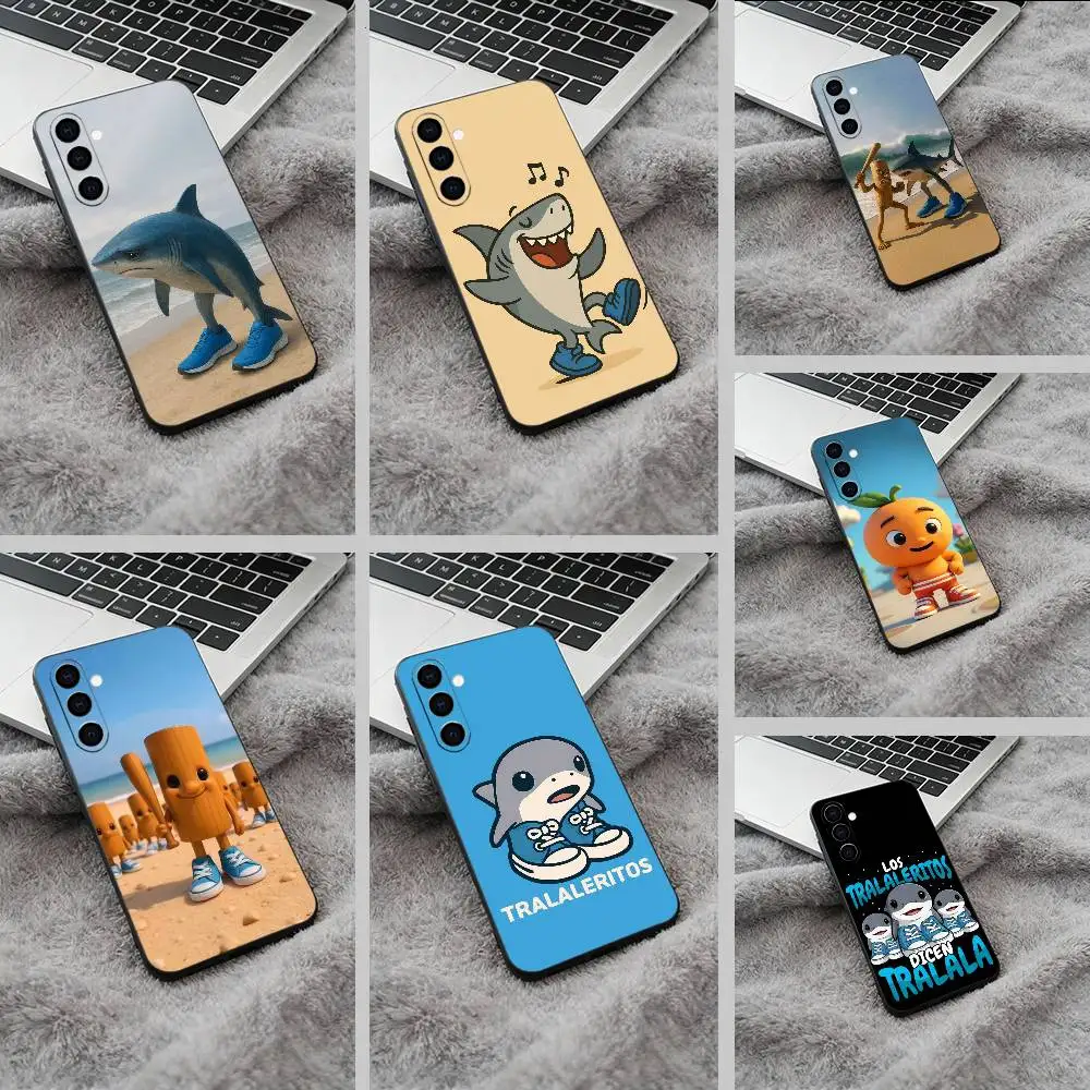 Brainrot Tralalero Phone Case For Samsung Galaxy A73,A71 A72,A70,A53,A52,A51,Soft Silicone Black Cover