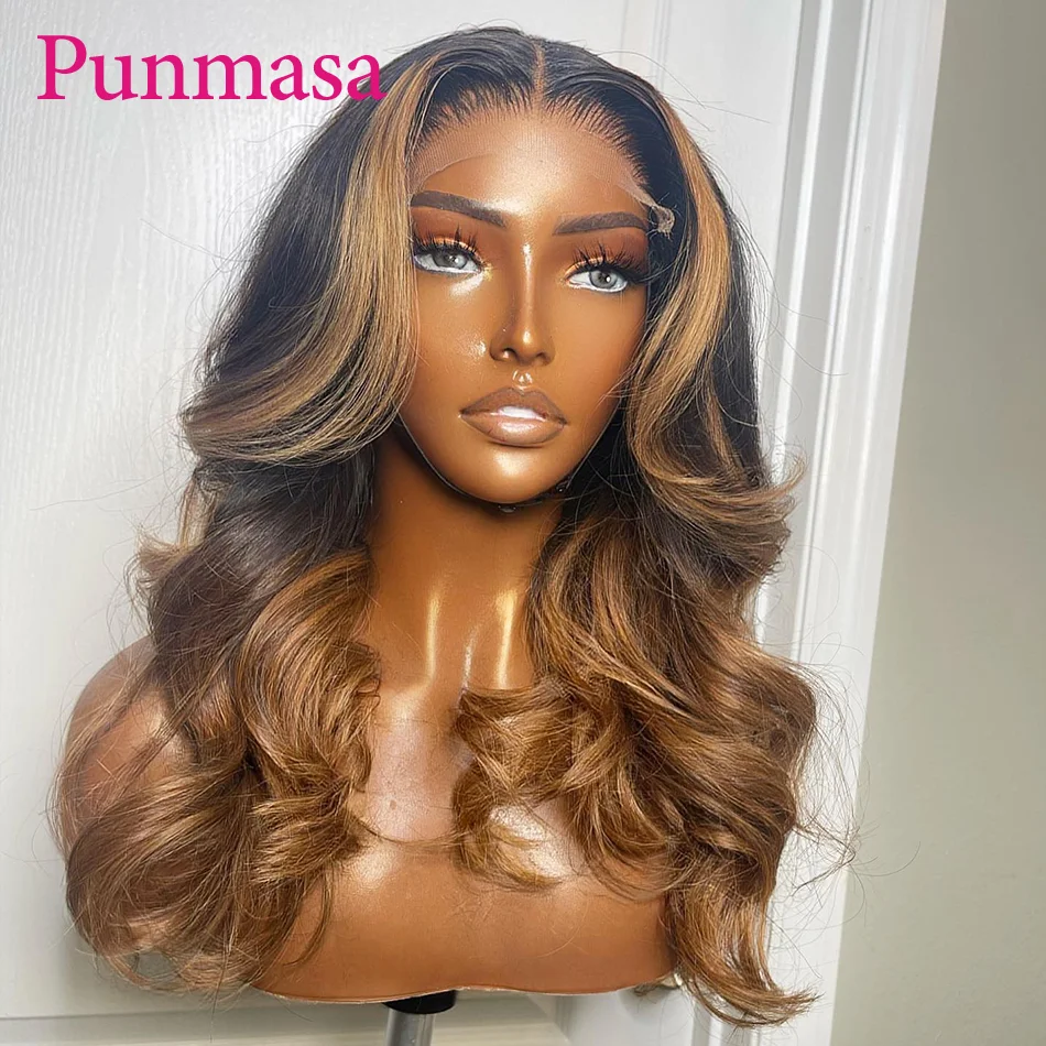 

Honey Blonde Omber Colored Peruvian 200% 13x4 Lace Front Wig Body Wave 13x6 Wear Go Human Hair 5x5 Transparent Lace Wigs Punmasa