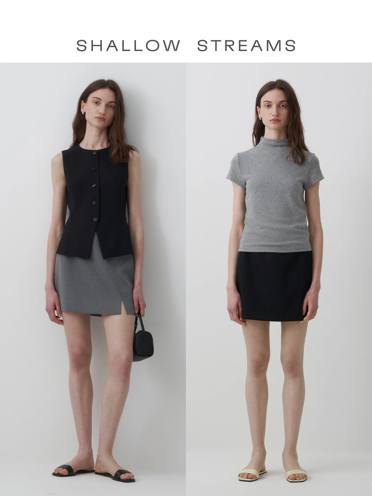 

Fashionable Miu Style A-Line Skirt Half-length with Bottom Split And Base Layer Short Pants Summer Season High Waist Design