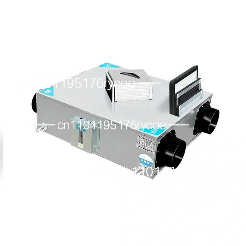 Fresh Air System with Primary Filter G4, Energy Saving ERV for Home/Office 350 m³/h Total Heat Recovery Ventilator,