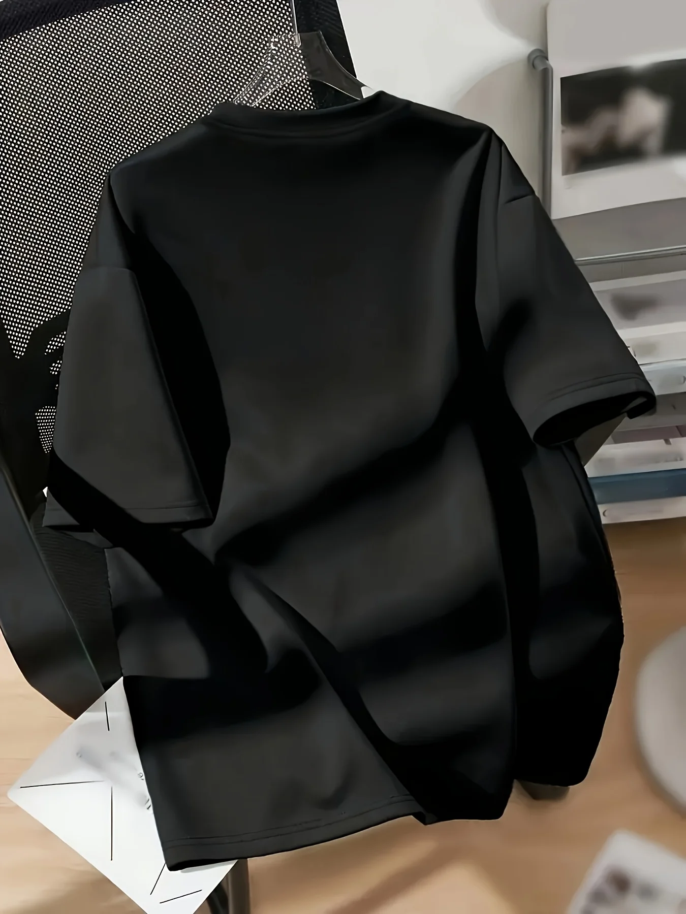 [Y2K Fashion] تي شيرت مطبوع عليه رسومات الرسوم المتحركة بالحجر الأسود Y2K - مقاس فضفاض، أكمام قصيرة، رقبة دائرية، بلوزة بوليستر قابلة للتمدد