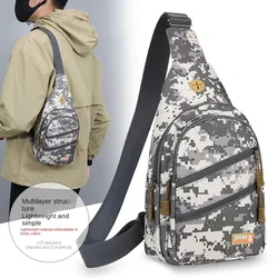 Nylon Men Chest Bag Large Capacity Chest Pack Casual Sling Bag Sports Male Shoulder Bag Outdoor Crossbody Bag