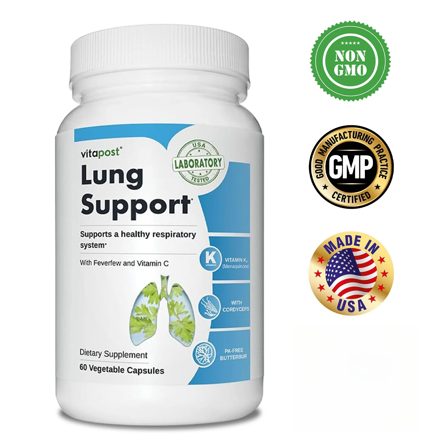 

Lung Support Supplement Capsules for Lung Cleanse,Support Better Respiratory & Immune Function