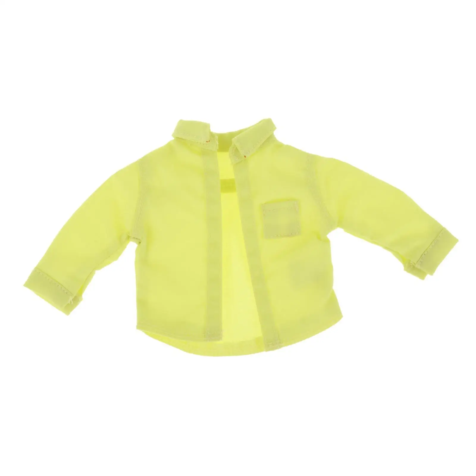 Camisa masculina em escala 1/12, roupas de boneca artesanais para ação masculina de 6 polegadas