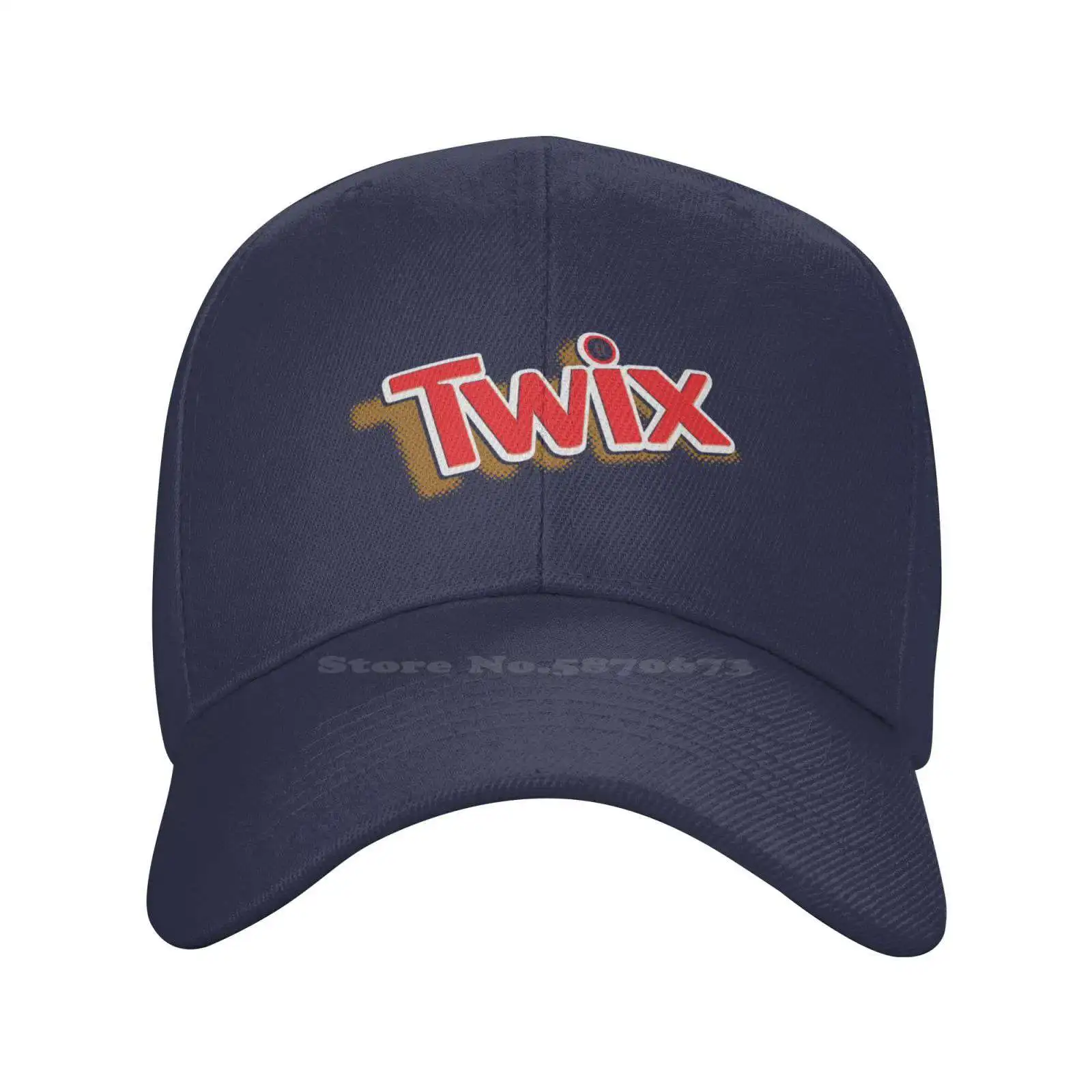 Gorra de mezclilla con logotipo de Twix, gorro de béisbol tejido de calidad, a la moda