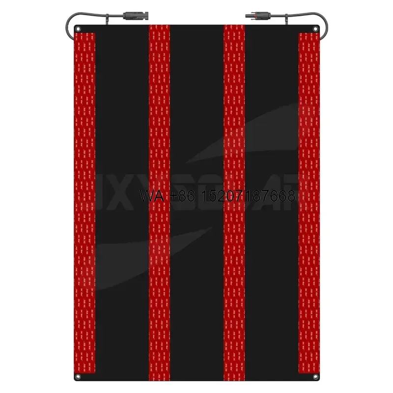 Wmwmnu 100W 20V Flexible Solar Panel with Adhesive Tape Easy Install for RV Caravan Roof Boat Balcony
