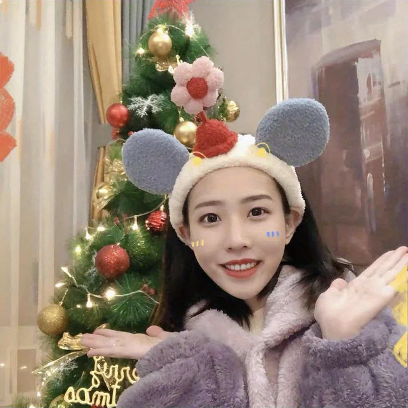 Adjustable Sunflower Ear Headband for Women, Skincare Face Washing Bath Headwear, Non-Slip Hair Accessories for Daily Use