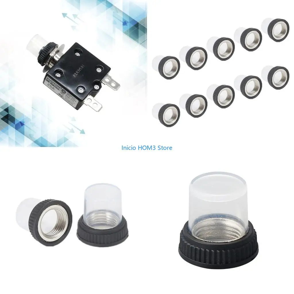 A5YD 10pcs Waterproof Dust Caps for Circuit Breaker Plastic Flat Caps for KUOYUH 98