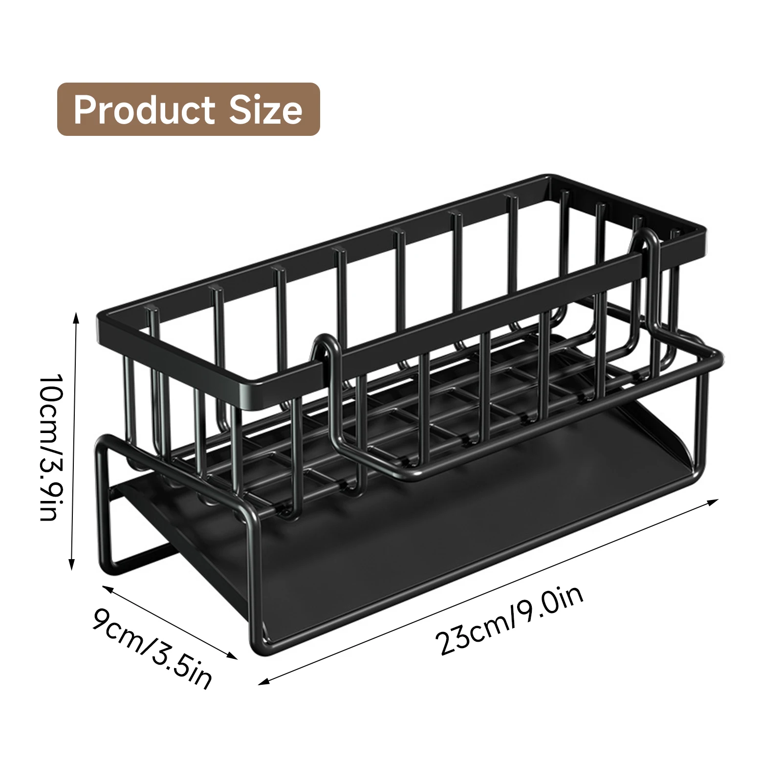 Stainless Steel Kitchen Sink Storage Rack Drain Sink Sponge Dish Soap Storage Rack Towel Hanging Rack Drain Tray Kitchen Storage