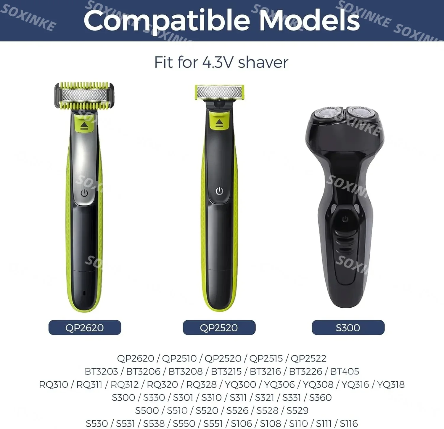 Адаптер для бритвы USB C 4,3 В, зарядный преобразователь типа C для Philips Norelco One Blade QP2520 QP2515 QP2620 с индикатором зарядки