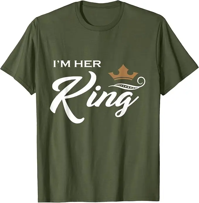 Ich bin ihr König T-Shirt, lustiges Paar-Shirt für Freund und Freundin, ich bin seine Königin für Frauen, Valentinstag, Jahrestage, Partykleidung, T-Shirt – Detail 17