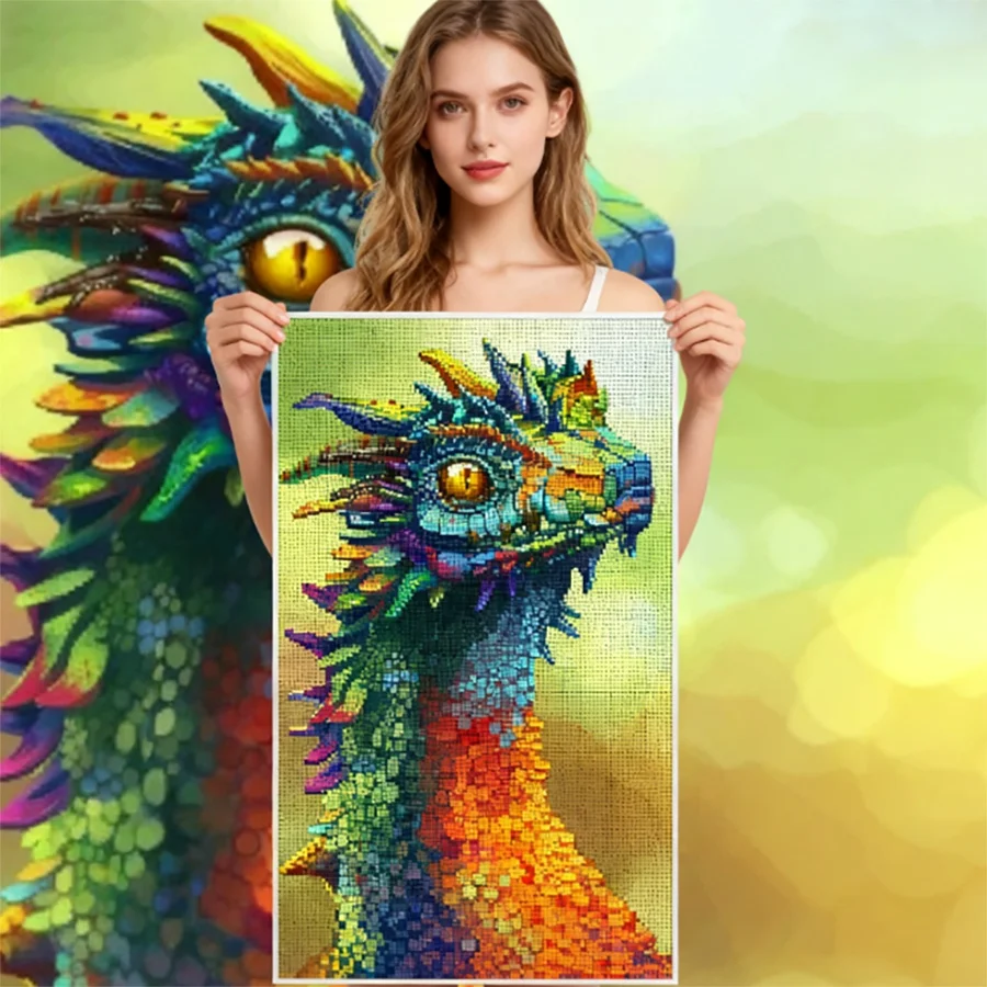 

DIY вышивка крестиком фэнтезийные животные милый дракон нить наборы для рисования Flowesr рукоделие 11CT домашний декор художественное ремесло подарок